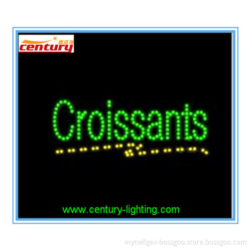 cheap price china factory croissants animated led sign